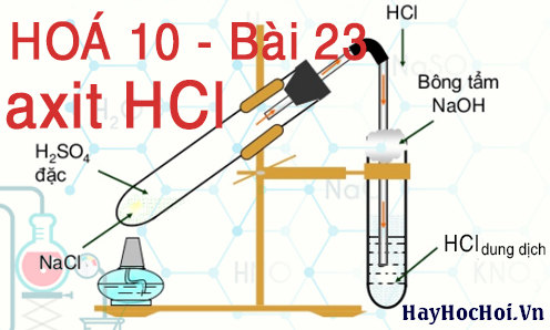 tính chất hoá học của axit clohiđric HCl hoá 10 bài 23