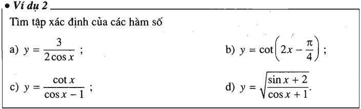 bài tập ví dụ hàm số lượng giác