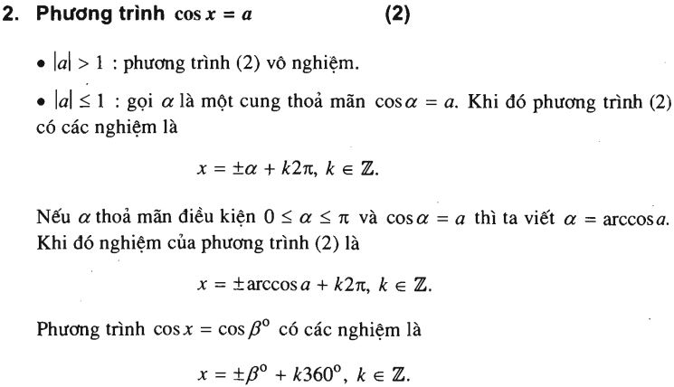 phương trình hàm cos