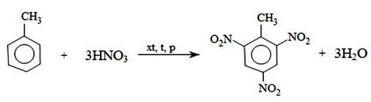 Điều chế 2,4,6-trinitrotoluene từ toluene và nitric acid