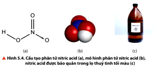 Cấu tạo của phân tử nitric acid
