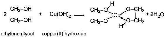 Phản ứng ethylene glycol + Cu(OH)2