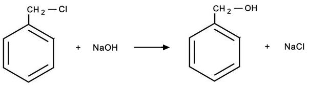 Thuỷ phân benzyl chloride thu được benzyl alcohol