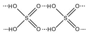 sulfuric acid hình thành nhiều liên kết hydrogen