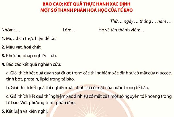 Câu hỏi trang 36 Sinh học 10 Chân trời sáng tạo