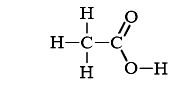 Công thức cấu tạo của acetic acid