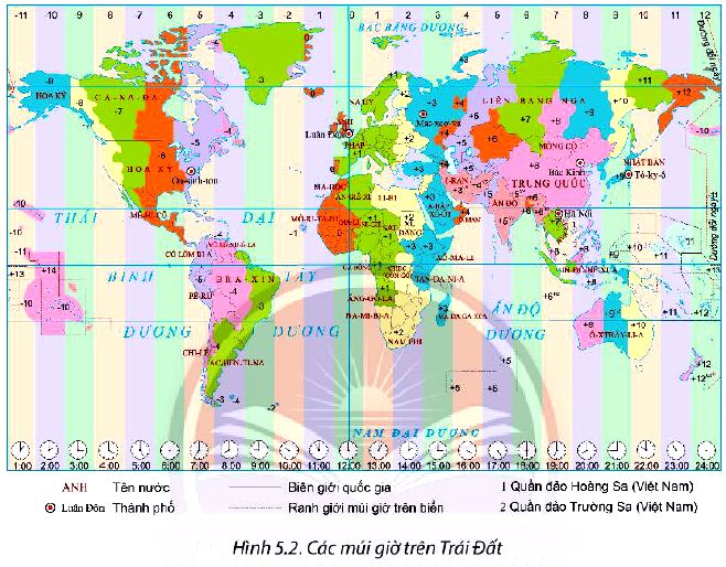Các múi giờ trên trái đất