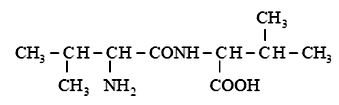 Công thức cấu tạo của dipeptide Val-Val