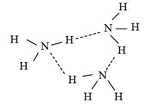 Liên kết hydrogen trong phân tử NH3