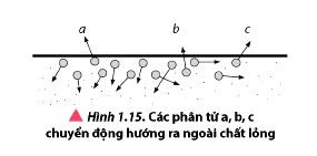 Các phân tử chuyển động ra ngoài chất lỏng