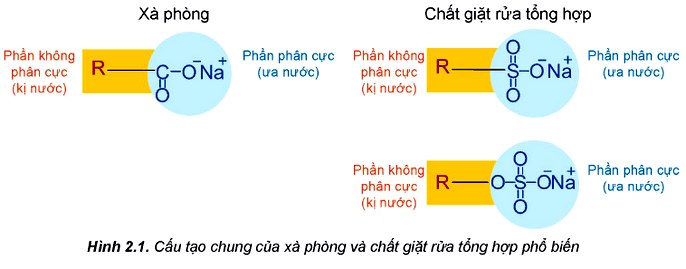 Cấu tạo xà phòng và chất giặt rửa