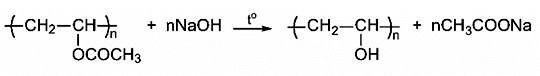 Poly(vinyl acetate) tác dụng với dung dịch NaOH