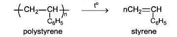 Polystyrene bị nhiệt phân thu được styrene