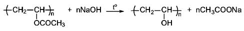Poly(vinyl acetate) tác dụng với dung dịch NaOH