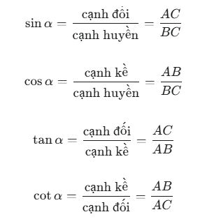 Công thức lượng giác cơ bản