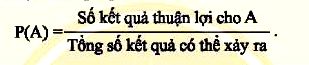 Công thức tính xác suất