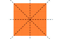 Trục đối xứng của hình vuông