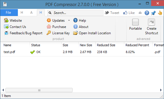 Phần mềm nén file PDF PDF compressor