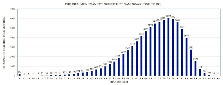 Phổ điểm thi tốt nghiệp 2024 TPHCM môn Toán