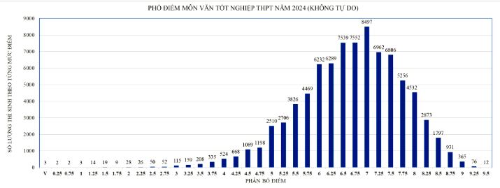 Phổ điểm thi tốt nghiệp 2024 TP.HCM môn Ngữ Văn